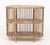 Modern Style Two-Tier Wood Console Table, grey-washed wood with openwork rod exterior and two shelves. 32.25" H x 36" W x...