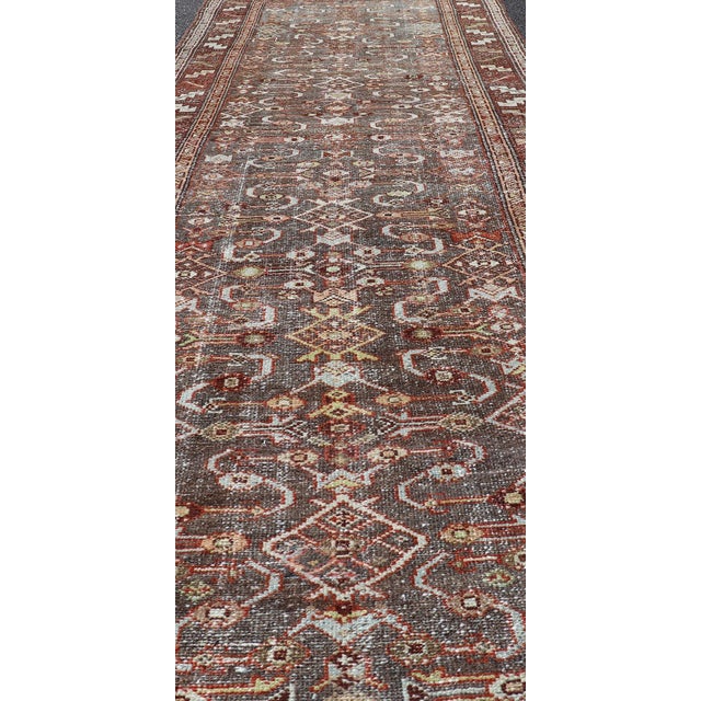 Antique Northwest Persian Runner With Geometric Tribal Design For Sale - Image 10 of 11