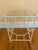 Mid 20th Century Vintage Chinoiserie White Side Table For Sale - Image 5 of 6