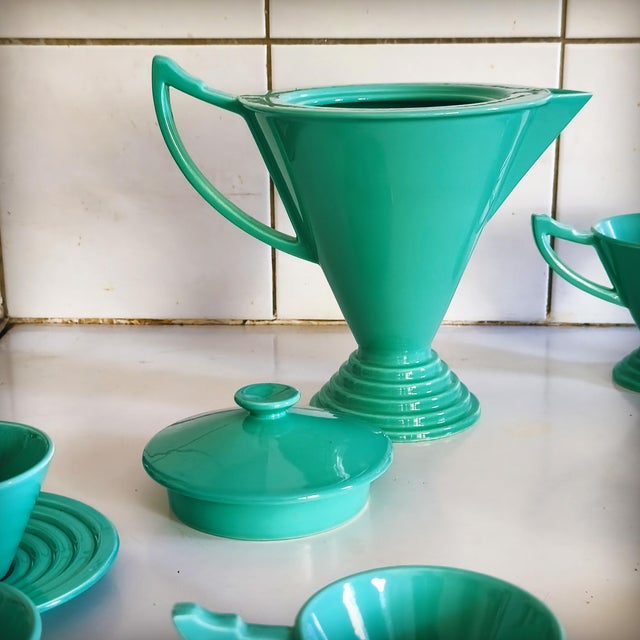 Art Deco Coffee Service from Salins Studio, France, 1930s, Set of 10 For Sale - Image 9 of 18