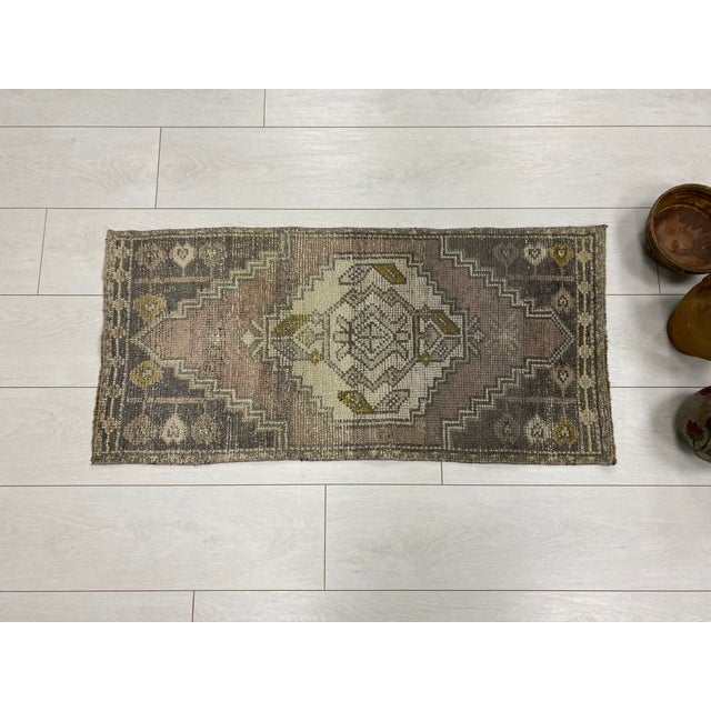 Handmade wool carpet in Turkish Anatolia , Vintage Oushak Rug,Turkish Vintage Anatolian Rug, Handmade wool Rug . One Of...