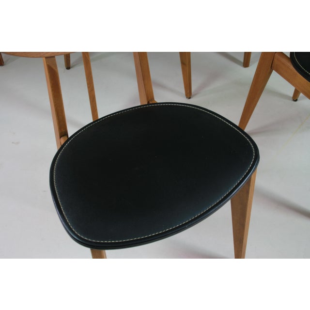 Ten Dining Room Chairs by Roger Landault for Maison Sentou, 1950, Set of 10 For Sale - Image 12 of 16
