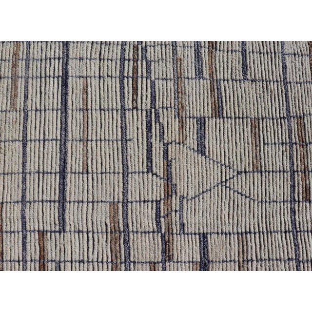 Keivan Woven Arts Large Modern Moroccan Rug in Minimalist Design 9'10 X 14'1 For Sale - Image 12 of 12