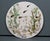 Large signed studio pottery decorative plate with an abstract aquatic composition of swimming fish, soft green plant...