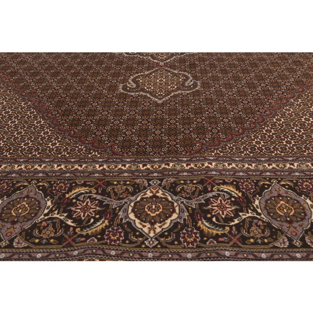 Late 20th Century Vintage Persian Mahi Tabriz Rug, 09'10 X 12'10 For Sale - Image 5 of 10