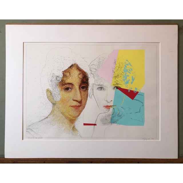 Pop Art Josef LeviStill Life with Sully and Warhol, Pop Art Mixed Media Signed Painting Drawing, 1994 For Sale - Image 3 of 11
