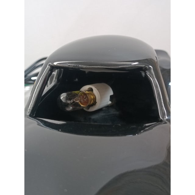 Metal Vintage Ceramic Sports Coupe Lamp, 1970s For Sale - Image 7 of 14