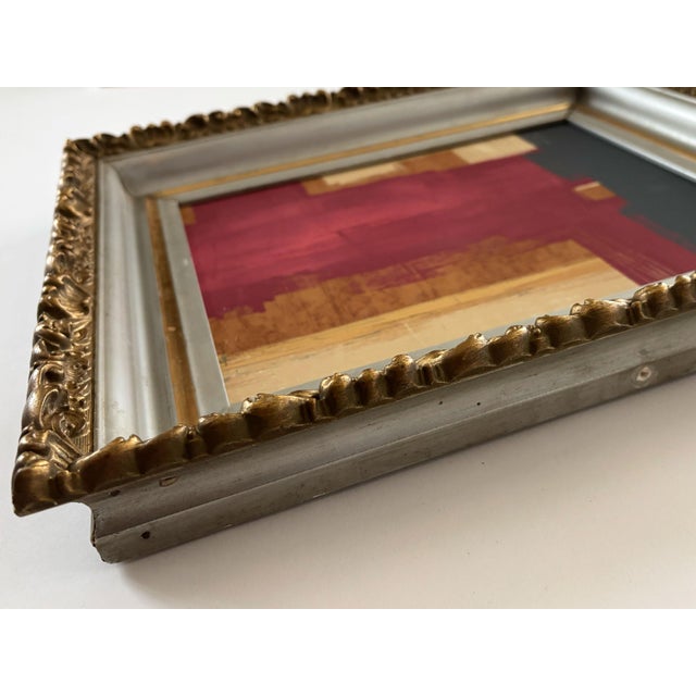 “Desire” Black Abstract Art in Vintage Frame, Transitional Living Room Art by JTS For Sale - Image 9 of 11