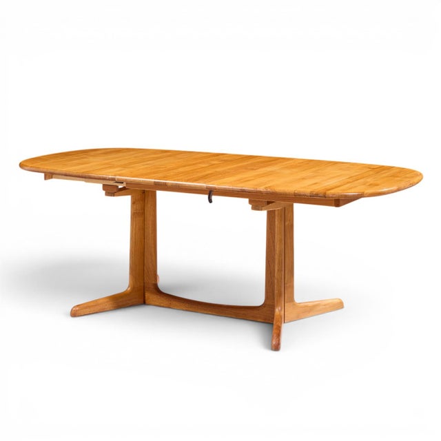 Gudme Møbelfabrik Mid Century Teak Expanding Dining Table With 2 Leaves For Sale - Image 11 of 14