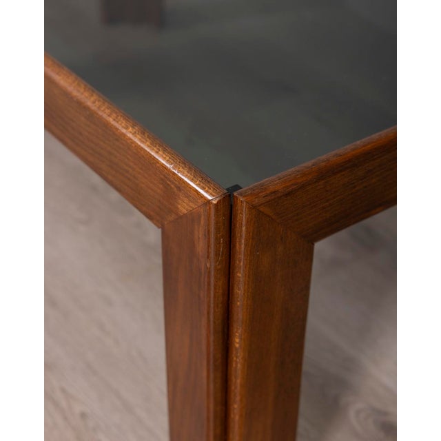 1970s Vintage Wood and Smoked Glass Coffee Table, 1970s For Sale - Image 5 of 7