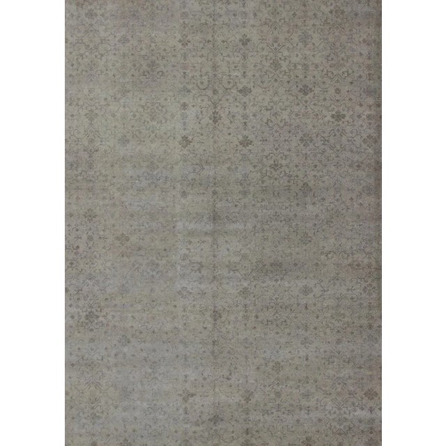 Large Transitional Rug With All-Over Design in Tan, Gray, Silver, Light Taupe For Sale - Image 4 of 13