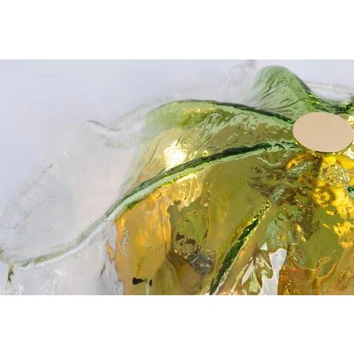 Large Green Toned Murano Glass Ceiling Fixture from Kaiser Idell / Kaiser Leuchten, Germany, 1970s For Sale - Image 11 of 12