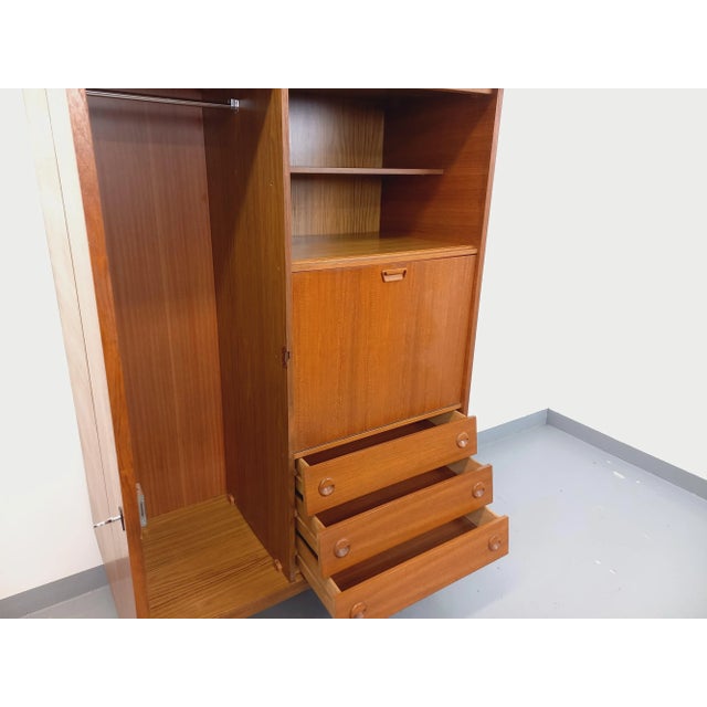 Vintage Scandinavian Style Teak Secretaire Cabinet, 1960s For Sale - Image 13 of 17