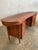 Rare Mid Century Modern Kidney Shaped Desk. Finished back. 74.5w 21d 30h