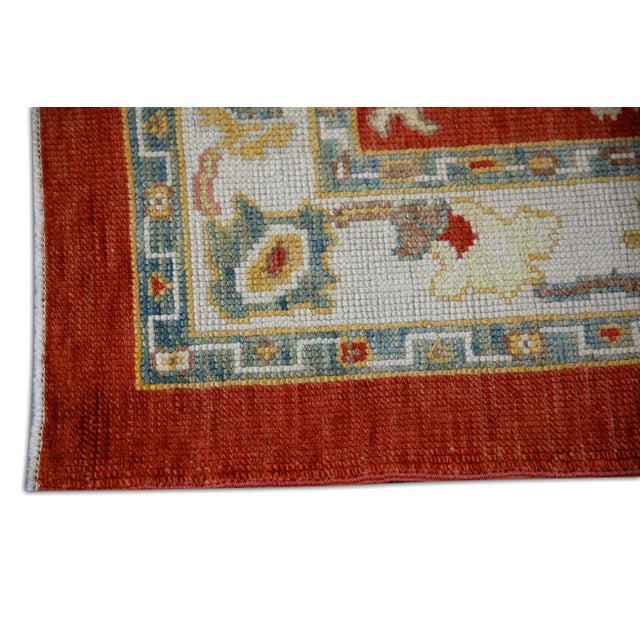 Turkish Modern Turkish Oushak Rug 3'1" x 4'10" For Sale - Image 3 of 6