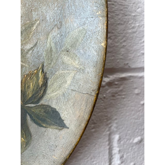 Paper Hand Painted Paper Mache Plate For Sale - Image 7 of 10