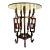 Mid 20th Century Asian Rosewood Hongmu Dragon Glass Side Table For Sale
