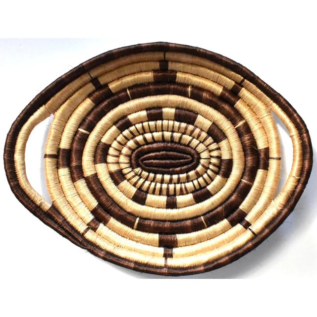 Mid 20th Century Mid-Century Pima Papago/Tohono O'Odham Woven Coil Basket Tray For Sale - Image 5 of 5
