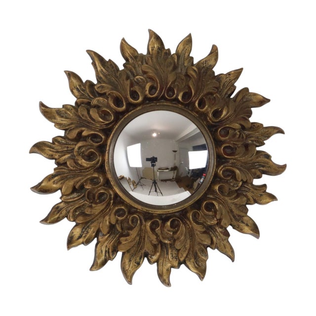Small Rococo Italian Sunburst Mirror, 1960s For Sale - Image 16 of 16