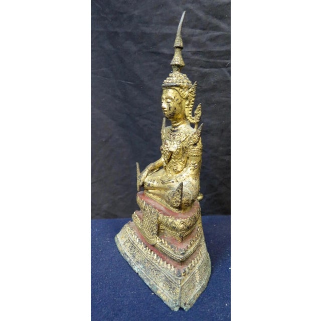 Early 20th Century Bodhisattva Bronze Sculpture For Sale In New York - Image 6 of 11
