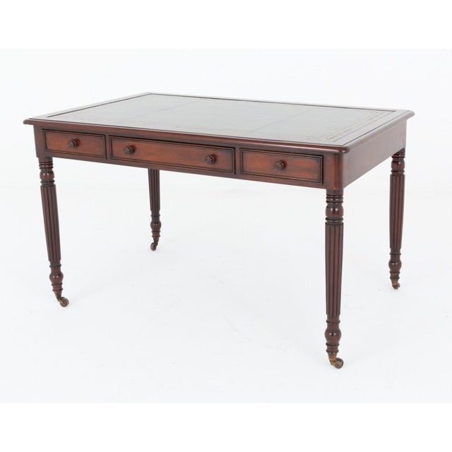 Regency Revival Library Table or Desk in Mahogany For Sale - Image 6 of 6