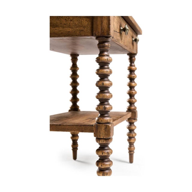 Bobbin-Turned Rustic Nightstand For Sale - Image 4 of 12