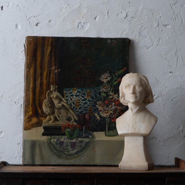 Franz Liszt Marble Bust, 19th Century For Sale - Image 11 of 13