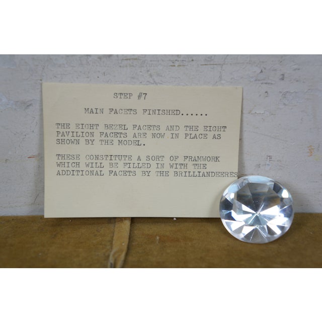 Transparent Vintage Glass Prisms Jewelers Diamond Cutting Demonstration Set Gemstone Case For Sale - Image 8 of 16