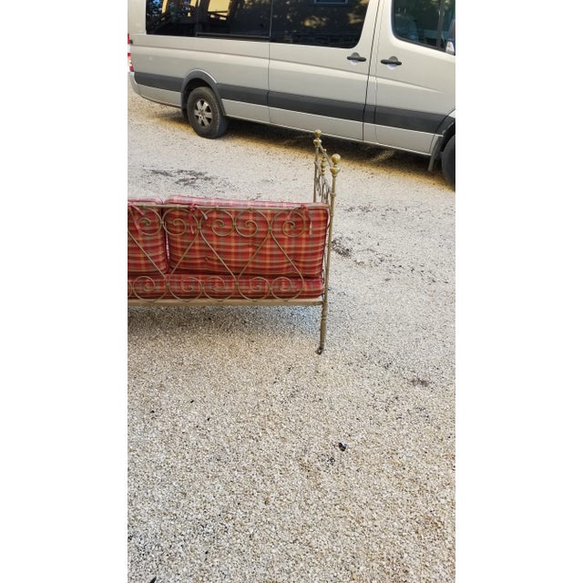 Raspberry Red Antique Daybed For Sale - Image 8 of 11