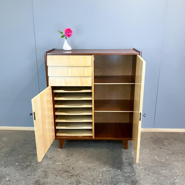 Mid-Century Highboard in Figured Maple, 1960s For Sale - Image 11 of 13