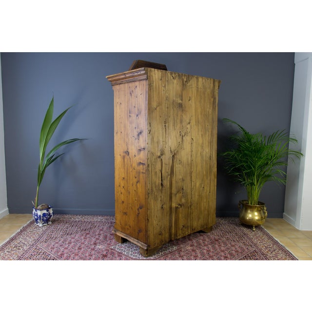 Antique Rustic Baltic Pine Armoire, 1862 For Sale - Image 14 of 18