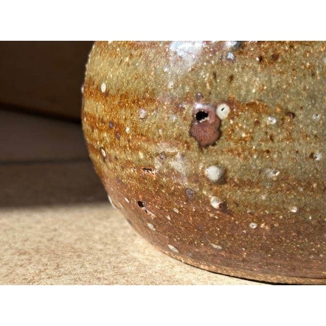 Expressive Studio Ceramic Vase with Glaze Bumps and Cut-Out Opening, Germany, 1970s For Sale - Image 12 of 15