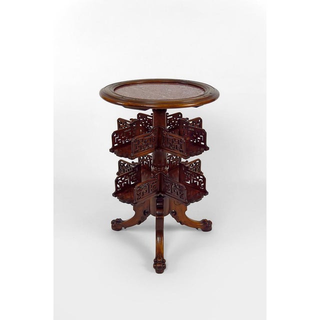 Japanese Bookcase Pedestal Table attributed to Gabriel Viardot, France, 1880s For Sale - Image 17 of 17