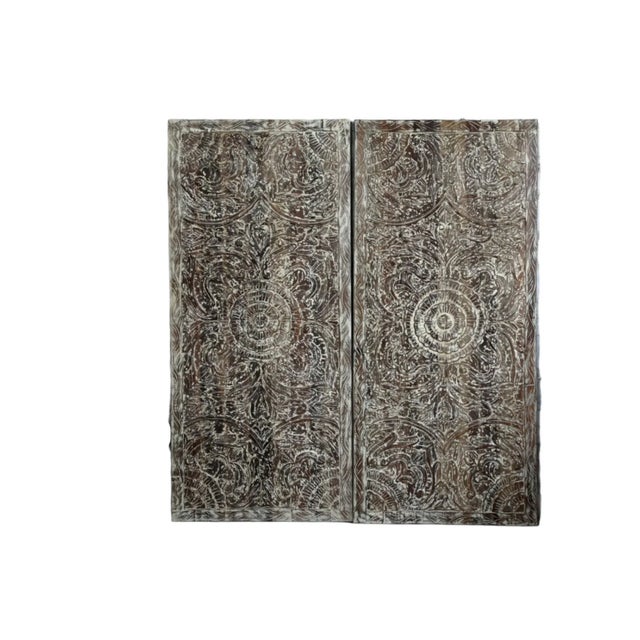 Bring timeless artistry into your home with this Vintage Carved Lotus Medallion Double Door, a statement piece that blends...