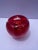 1990s 1994 Hand-Signed Richard Blenko Ruby Red Glass Apple Paperweight - Model #882 For Sale - Image 5 of 12