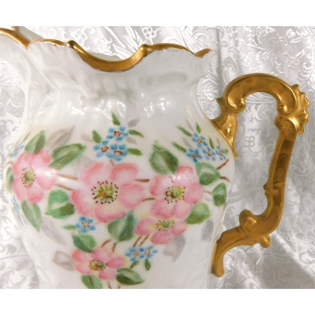1940s Unmarked Signed Hand Painted Chocolate Pot Teapot For Sale - Image 9 of 13