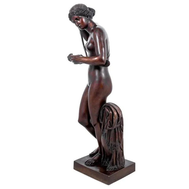 Mediterranean Italian "Venus With Sword of Mars" Bronze Sculpture For Sale - Image 3 of 5