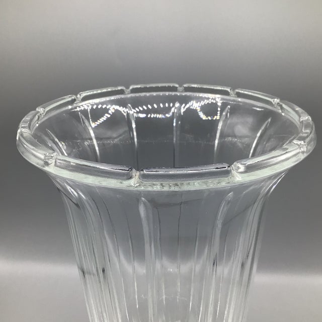 Hurricane Candle Holder Brass Base and Crystal Bowl With Hanging Crystals For Sale - Image 12 of 12
