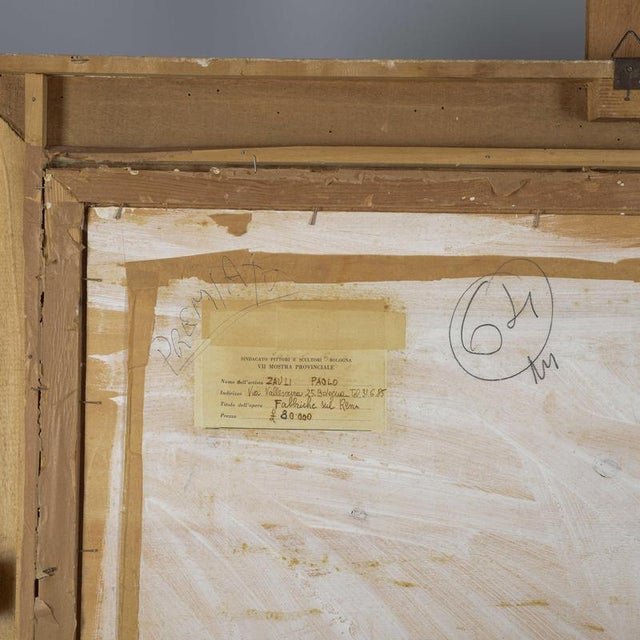 Brown Paolo Zauli, Bologna, Painting on Canvas, Framed For Sale - Image 8 of 9