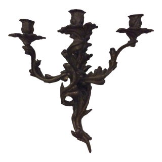 Bronze 19th Century Candle Sconce For Sale