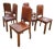Antique Dutch Art Deco Leather Dining Chairs, 1920s, Set of 6 For Sale