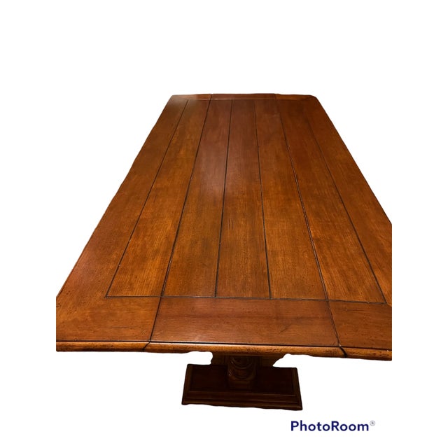 Brown Italian Sherrill Wooden Dining Console Table For Sale - Image 8 of 11