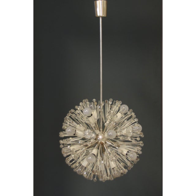 Large Silvered Snowball Pendant Lamp in the style of Rupert Nikoll, 1950s For Sale - Image 17 of 17
