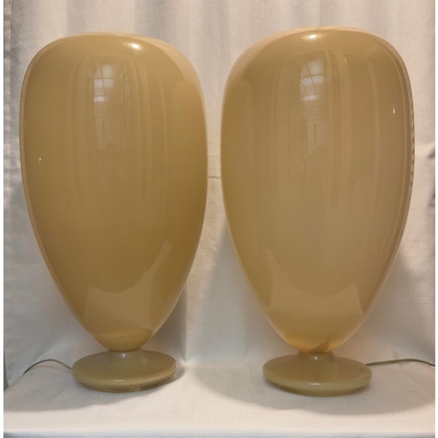 Global Views 2000s Polish Balloon Glass Lamps by Global Views - A Pair For Sale - Image 4 of 12