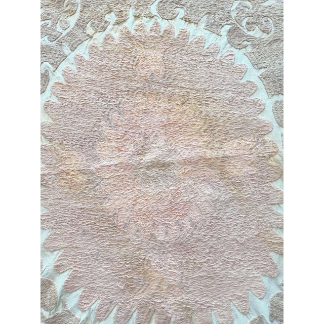 Boho Vintage Suzani from Uzbekistan, circa late 1960s. Dimension; 54'' x 61'' inches / 138 x 155 cm / 4'6'' x 5'1''...