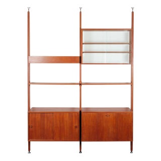 Vintage Wooden Wall Unit, 1960s For Sale