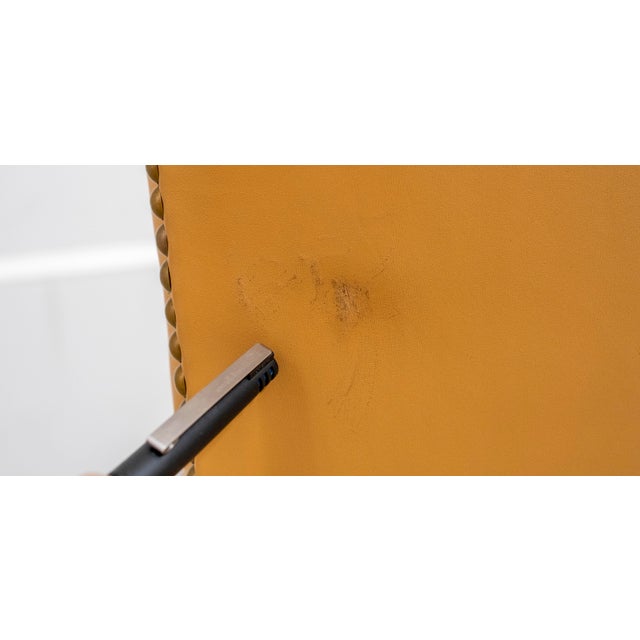 Wood Pair of Mahogany Leather Martha Washington Style Armchairs For Sale - Image 7 of 18