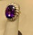 Contemporary 10 Carat Checker Board Amethyst Cocktail Ring in 14 Karat Yellow Gold For Sale - Image 3 of 18
