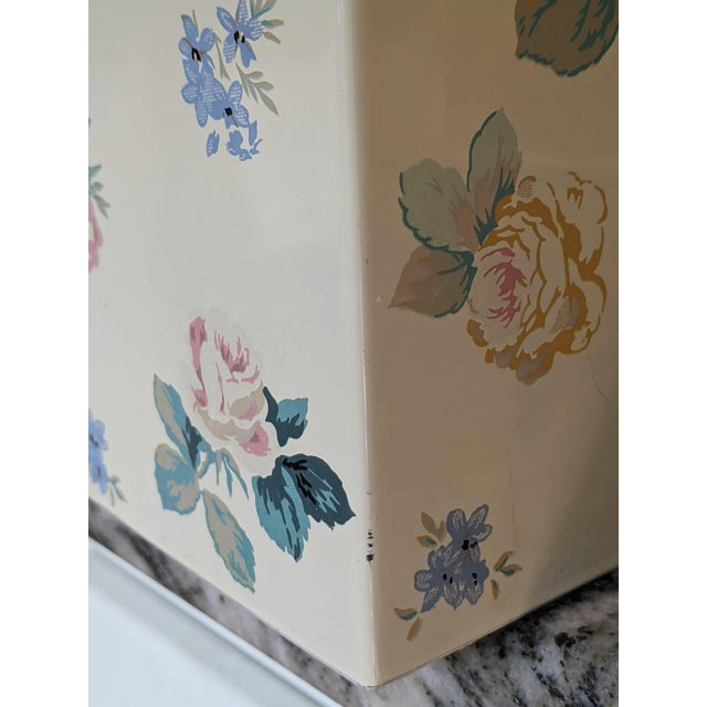 Vintage Shabby Chic Cottage Style Floral Tissue Box Cover For Sale - Image 9 of 11