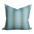 22" Riviera Stripe Pillow Cover in Powder Blue and Moss For Sale